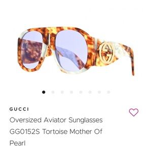 Gucci Brown Aviator Sunglasses